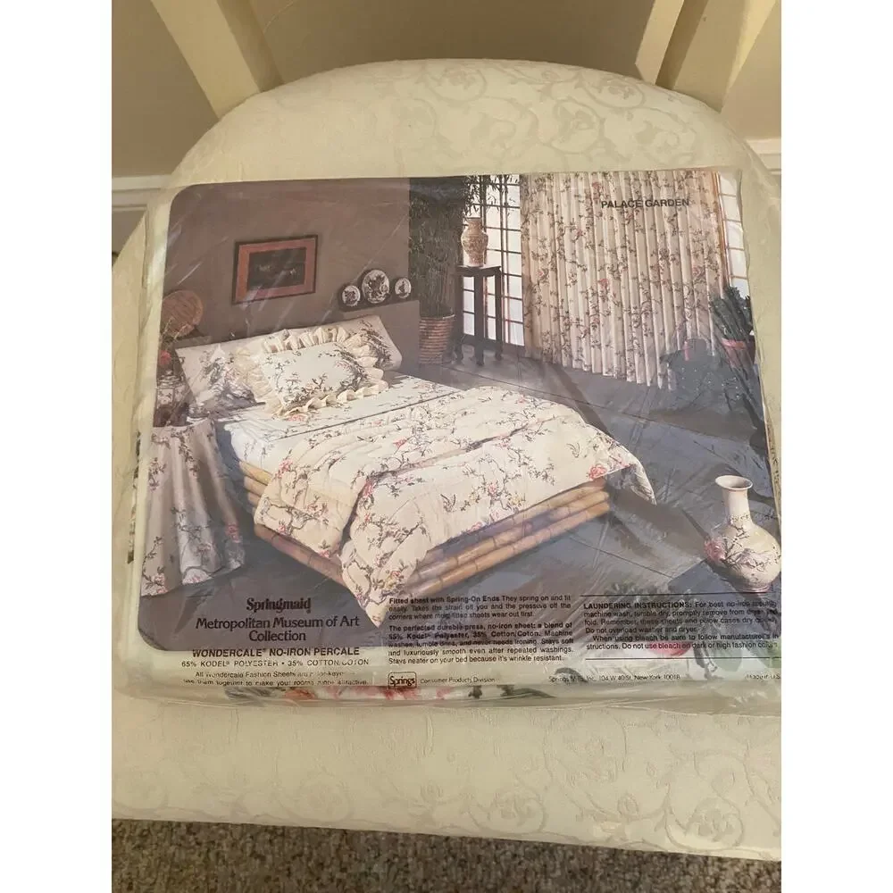 Vintage Springmaid Metropolitan Museum of Art Queen Flat Sheet